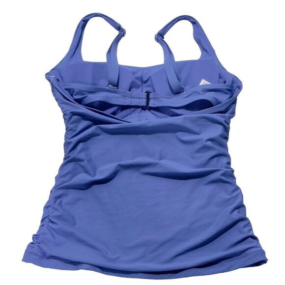 ATHLETA Women's Tankini Top Nylon Blue Open Back Women's Size 34B/C - Picture 6 of 9